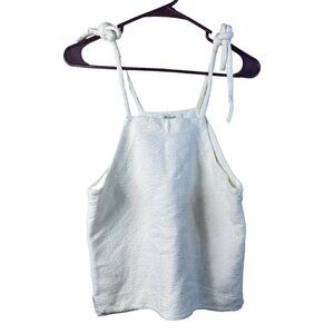 Madewell Tie-Shoulder Tank Top Off White Women's Size Small Style M0073 Cotton